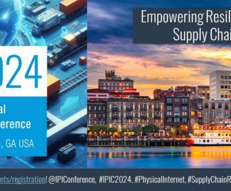 IPIC Banner with Savannah river street photo taken from water